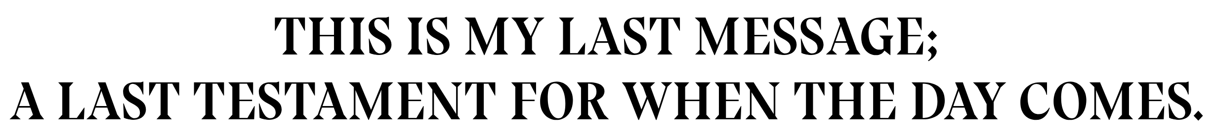 last message